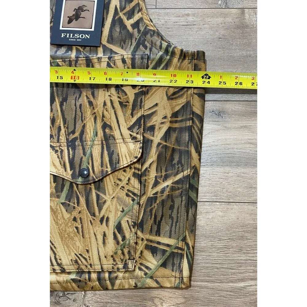 Filson Mossy Oak Rugged Twill Cruiser Mens L Shadow Grass Camo Field Vest Jacket - Picture 7 of 9